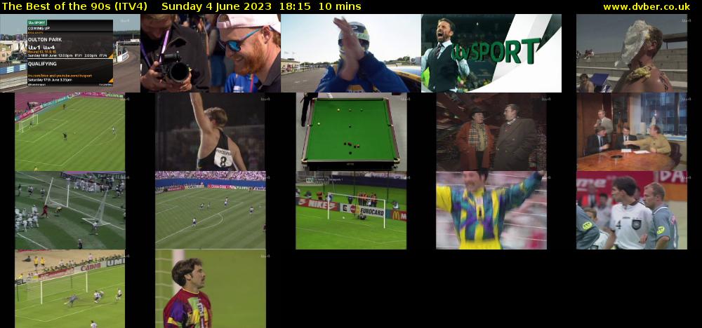 The Best of the 90s (ITV4) Sunday 4 June 2023 18:15 - 18:25