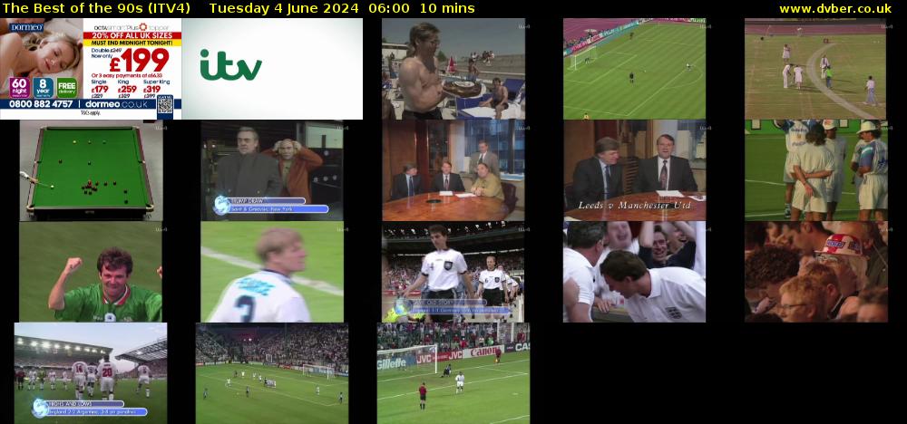 The Best of the 90s (ITV4) Tuesday 4 June 2024 06:00 - 06:10