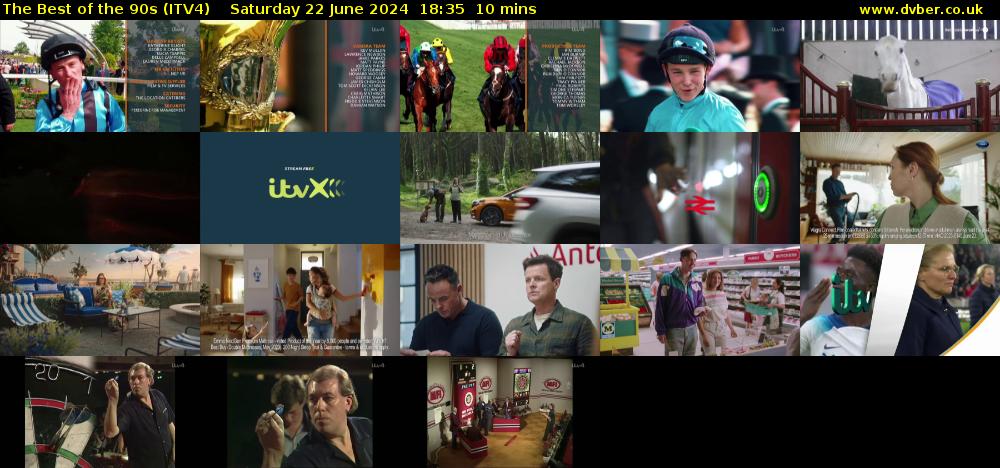 The Best of the 90s (ITV4) Saturday 22 June 2024 18:35 - 18:45