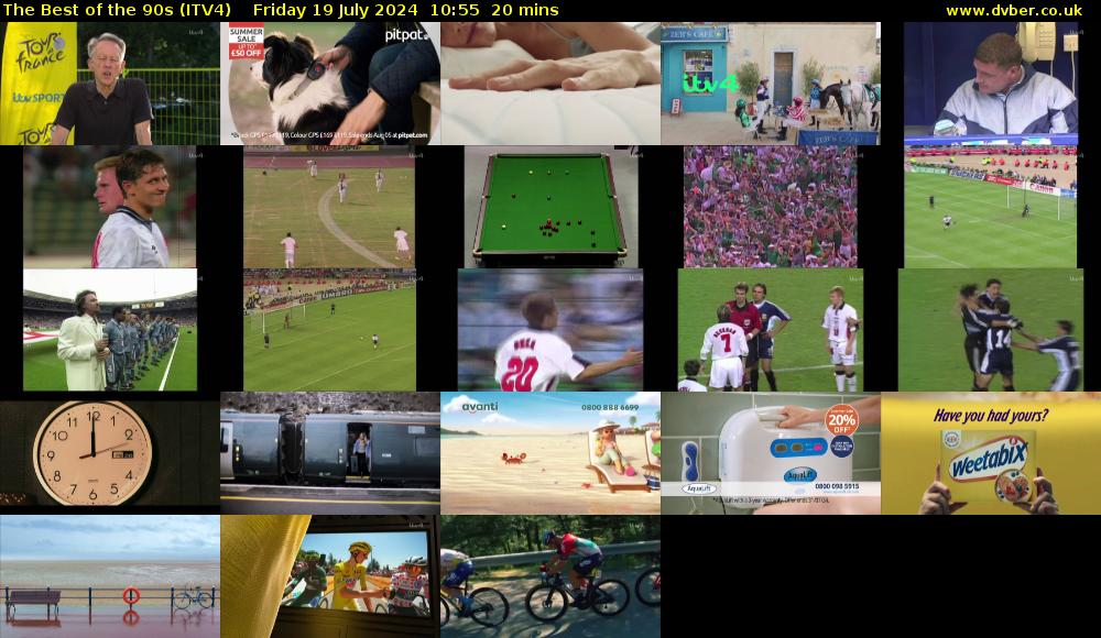 The Best of the 90s (ITV4) Friday 19 July 2024 10:55 - 11:15