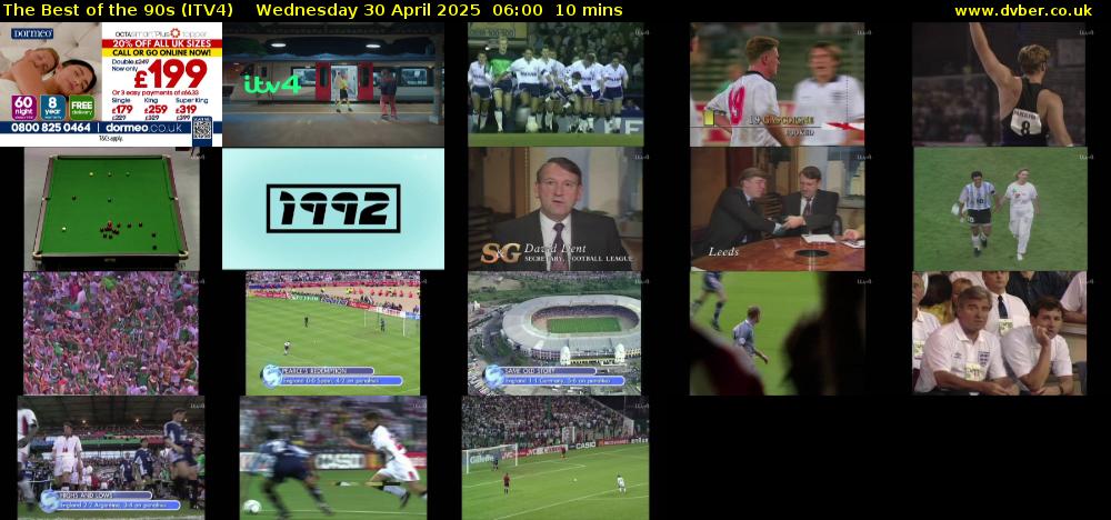 The Best of the 90s (ITV4) Wednesday 30 April 2025 06:00 - 06:10