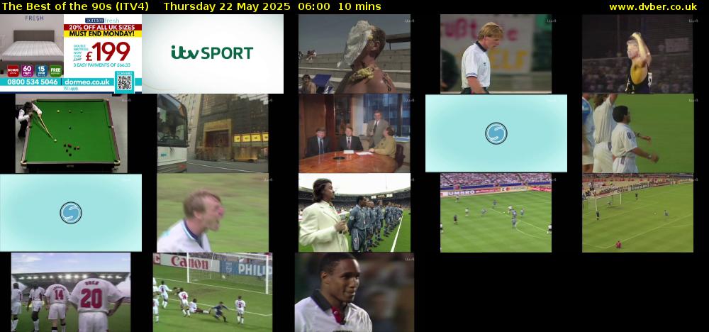 The Best of the 90s (ITV4) Thursday 22 May 2025 06:00 - 06:10