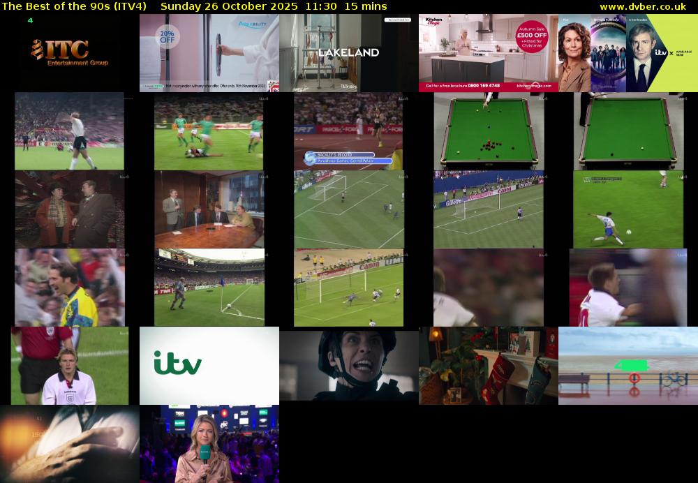 The Best of the 90s (ITV4) Sunday 26 October 2025 11:30 - 11:45