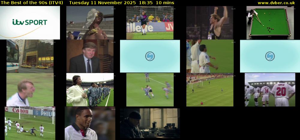 The Best of the 90s (ITV4) Tuesday 11 November 2025 18:35 - 18:45