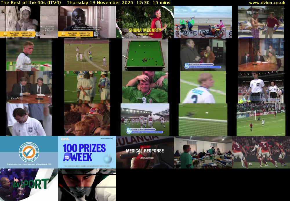 The Best of the 90s (ITV4) Thursday 13 November 2025 12:30 - 12:45