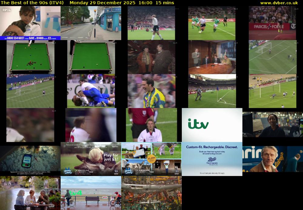 The Best of the 90s (ITV4) Monday 29 December 2025 16:00 - 16:15