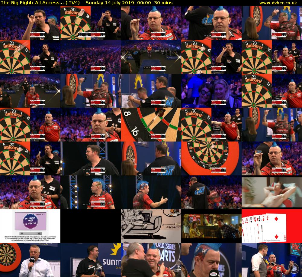 The Big Fight: All Access... (ITV4) Sunday 14 July 2019 00:00 - 00:30