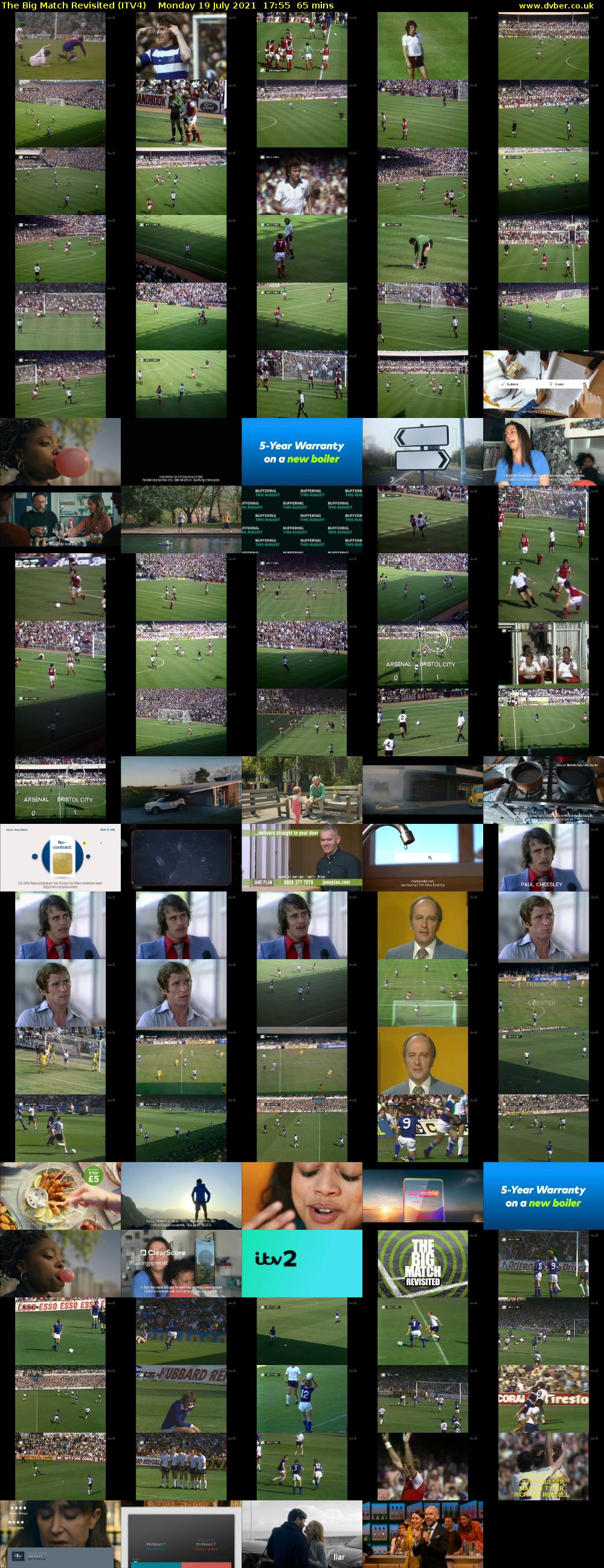 The Big Match Revisited (ITV4) Monday 19 July 2021 17:55 - 19:00