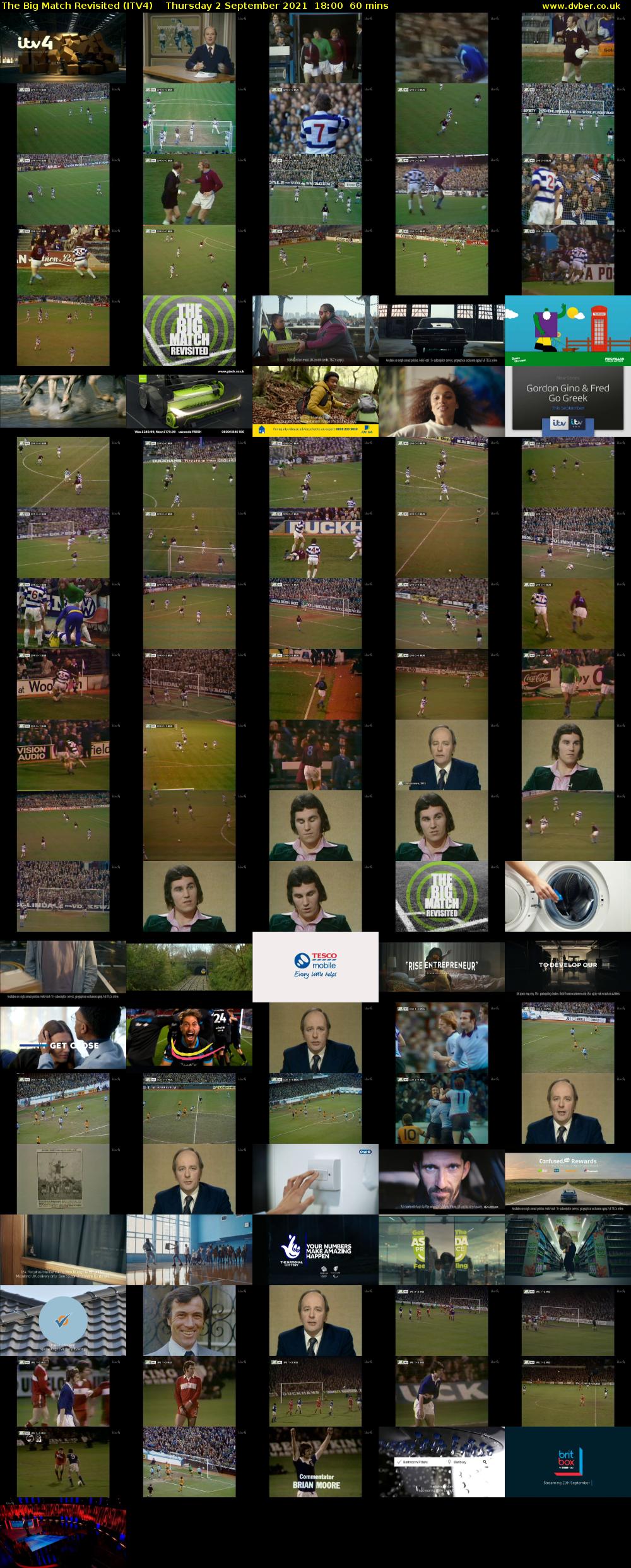 The Big Match Revisited (ITV4) Thursday 2 September 2021 18:00 - 19:00