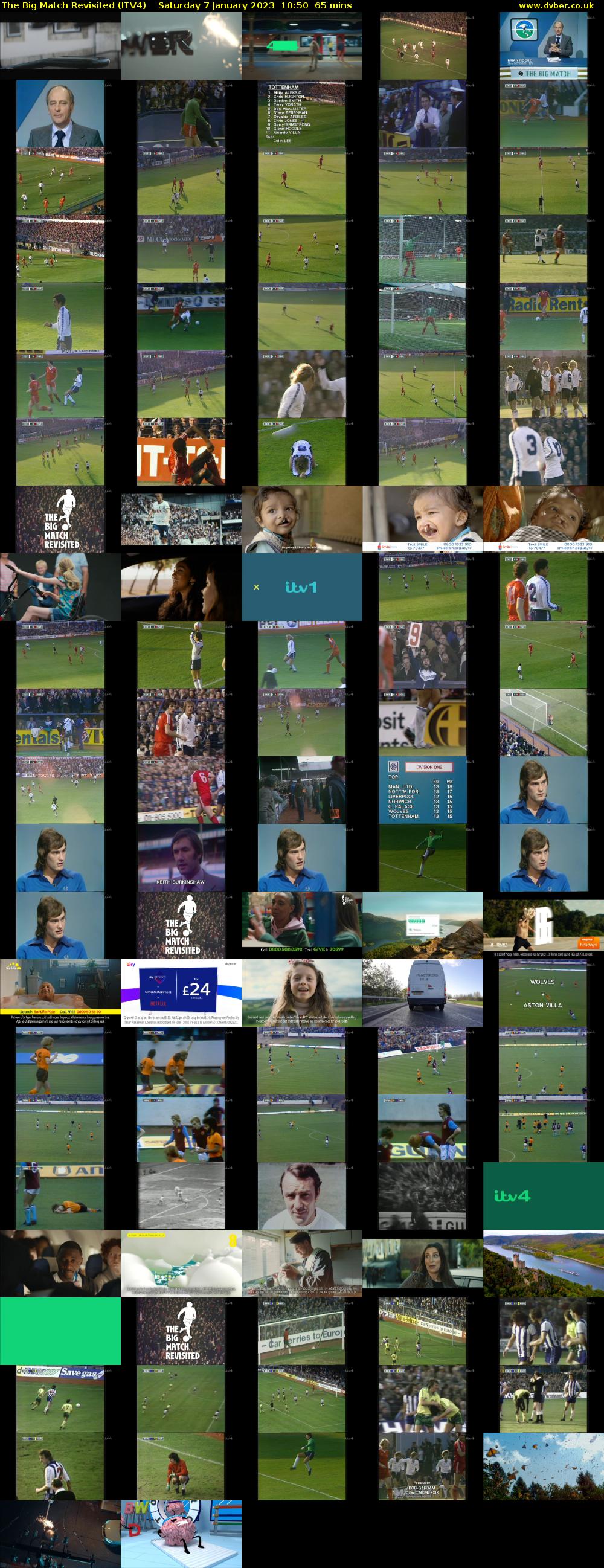 The Big Match Revisited (ITV4) Saturday 7 January 2023 10:50 - 11:55