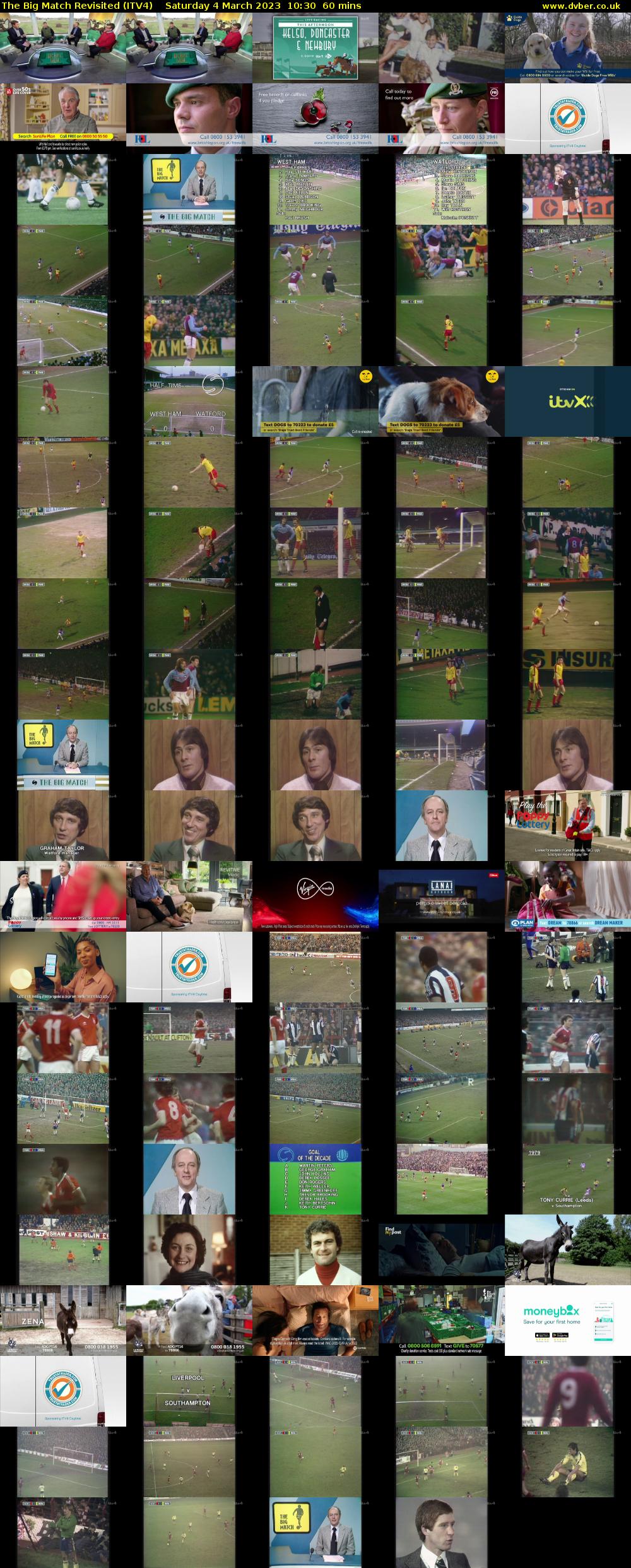 The Big Match Revisited (ITV4) Saturday 4 March 2023 10:30 - 11:30