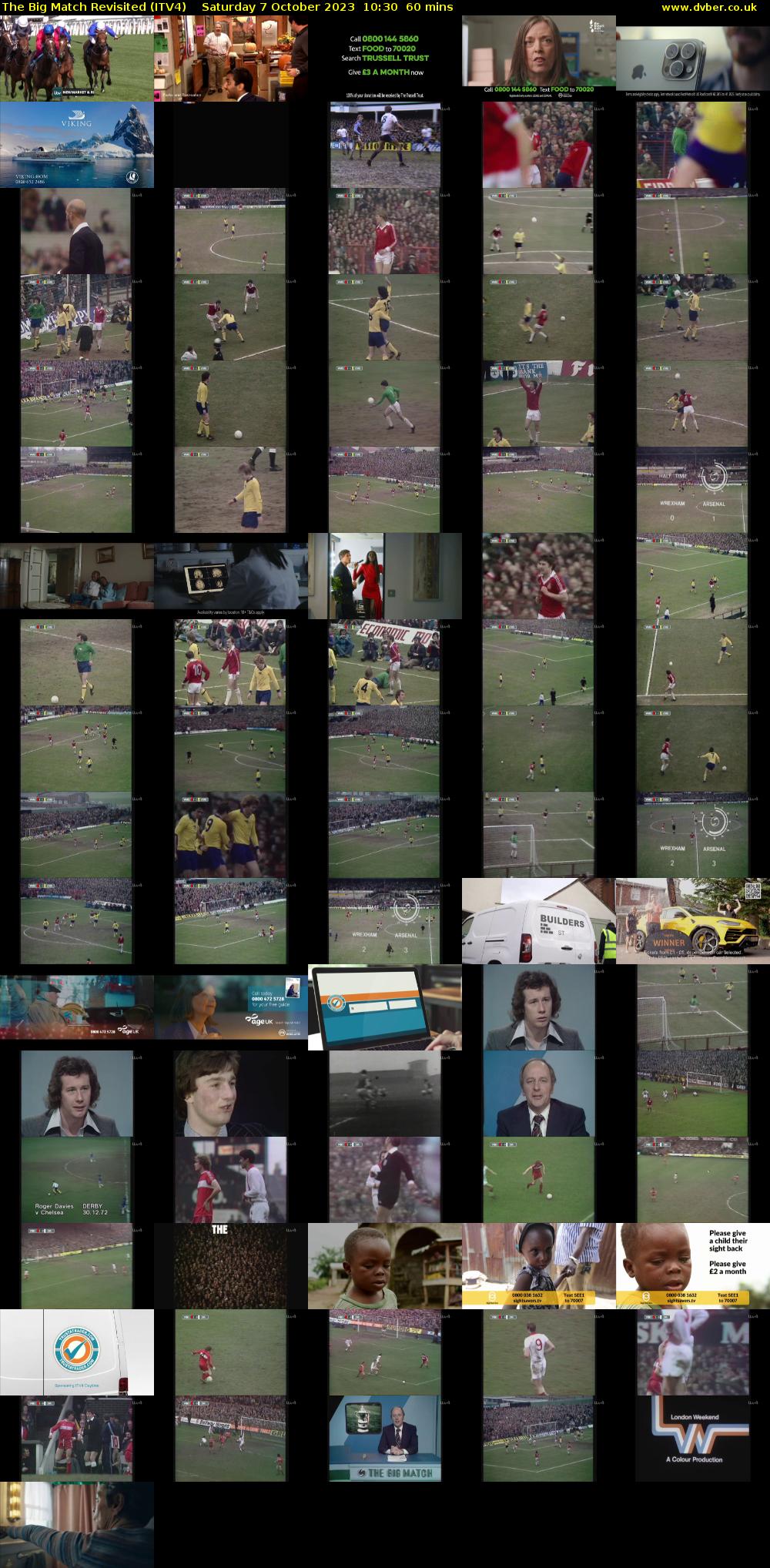 The Big Match Revisited (ITV4) Saturday 7 October 2023 10:30 - 11:30