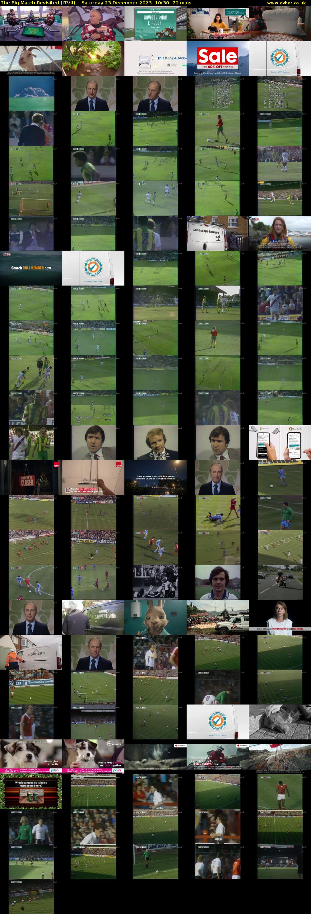 The Big Match Revisited (ITV4) Saturday 23 December 2023 10:30 - 11:40