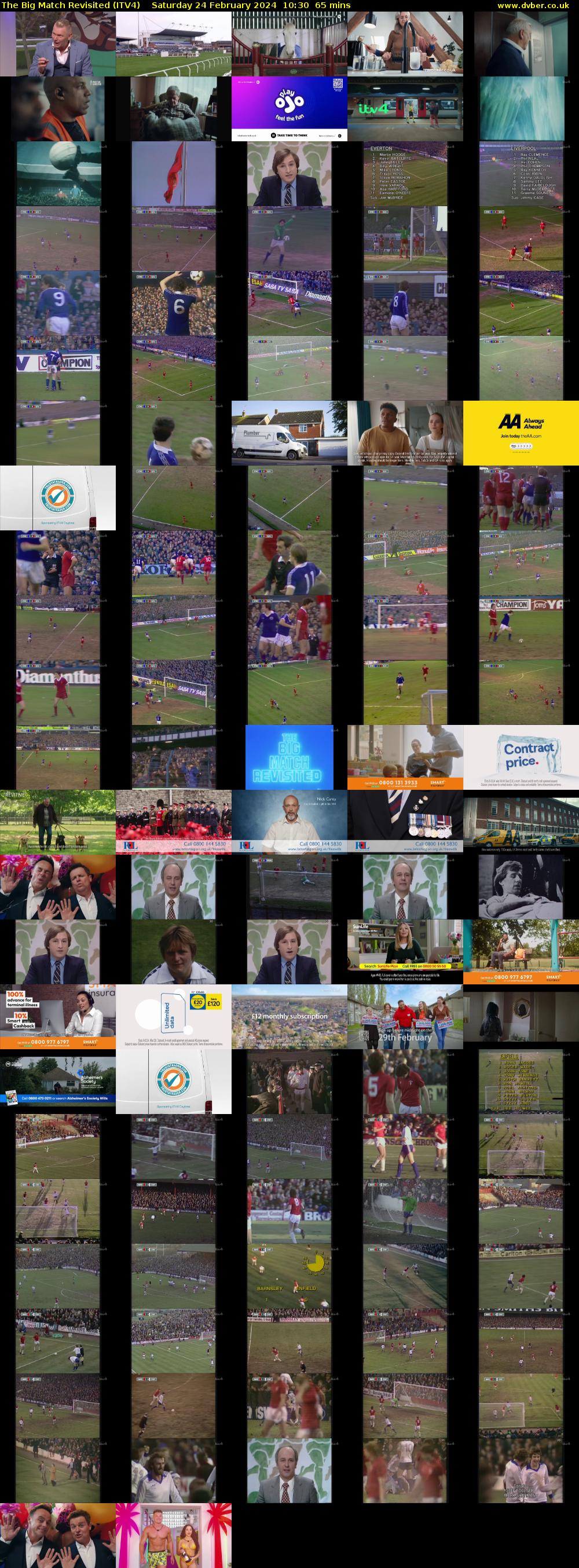 The Big Match Revisited (ITV4) Saturday 24 February 2024 10:30 - 11:35