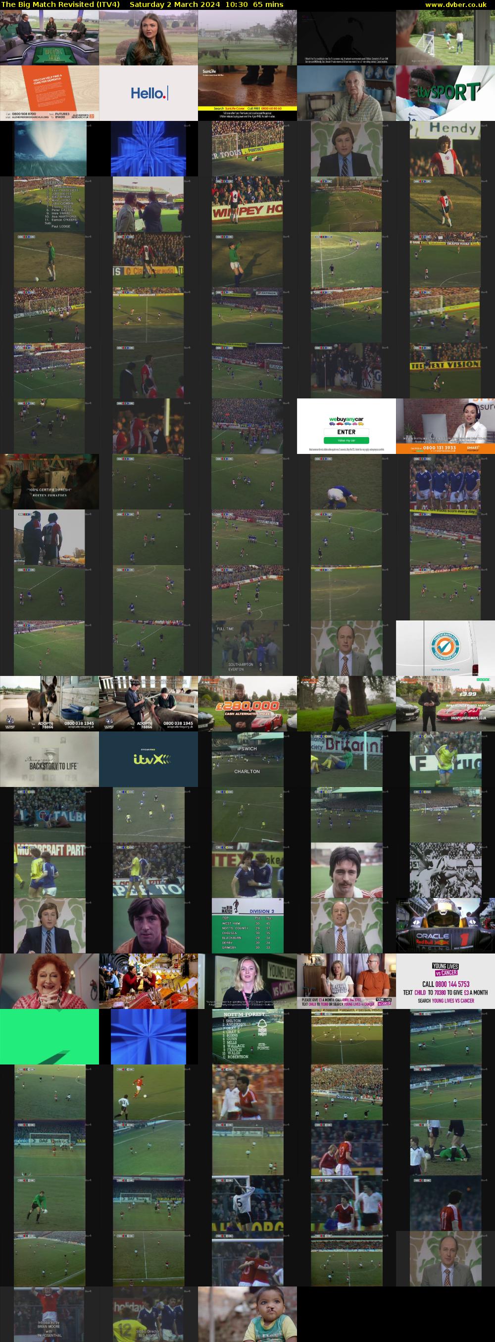 The Big Match Revisited (ITV4) Saturday 2 March 2024 10:30 - 11:35