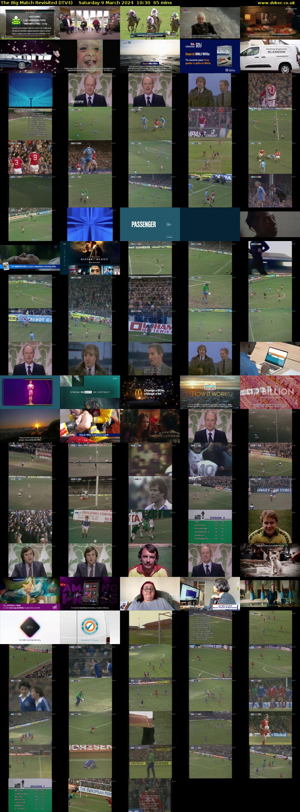 The Big Match Revisited (ITV4) Saturday 9 March 2024 10:30 - 11:35