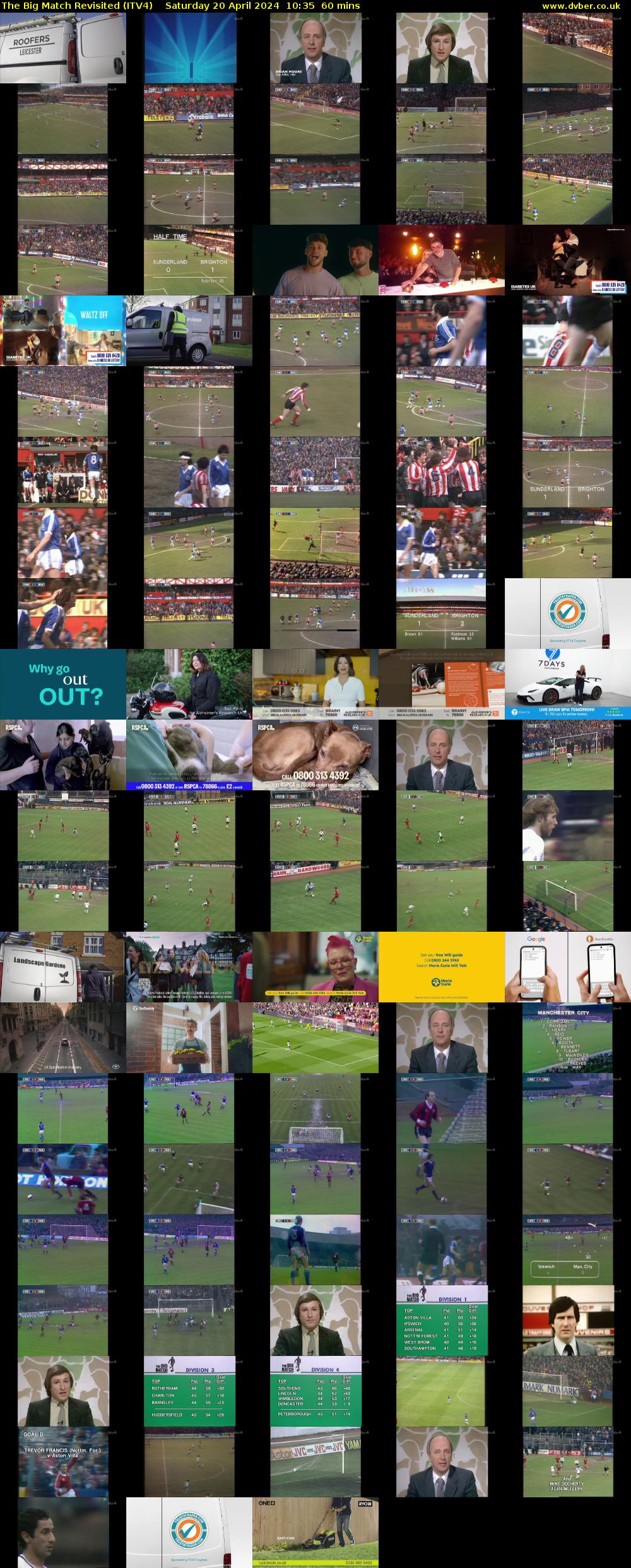 The Big Match Revisited (ITV4) Saturday 20 April 2024 10:35 - 11:35