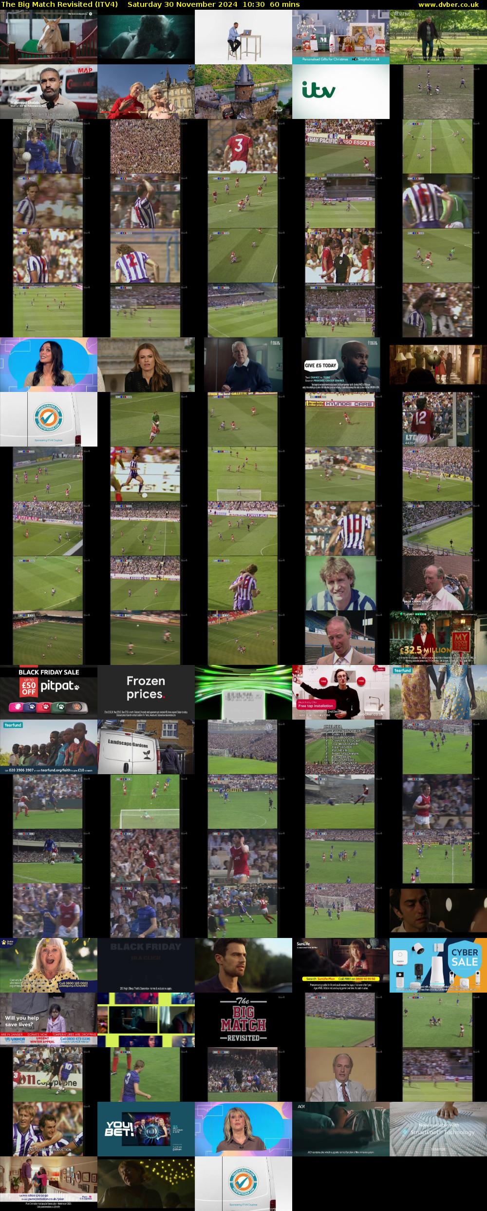 The Big Match Revisited (ITV4) Saturday 30 November 2024 10:30 - 11:30