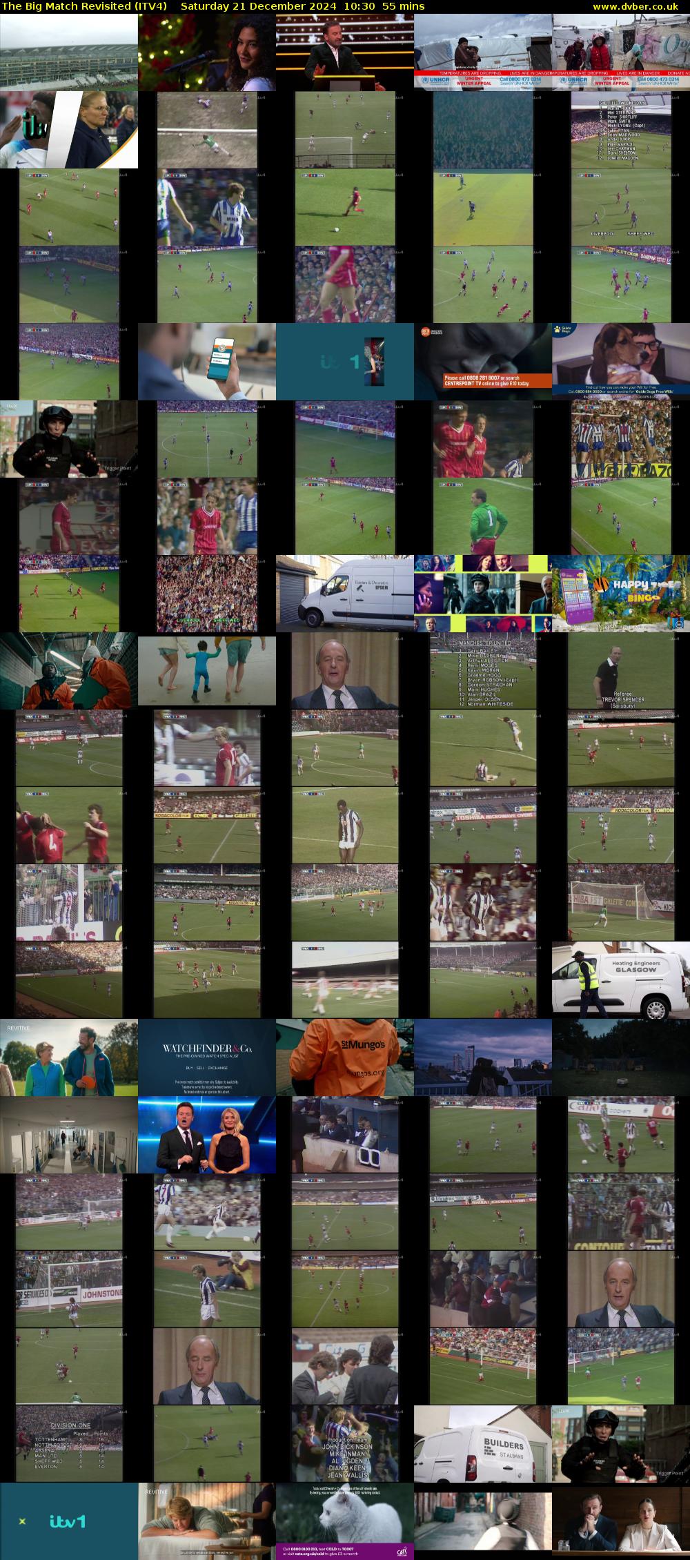 The Big Match Revisited (ITV4) Saturday 21 December 2024 10:30 - 11:25