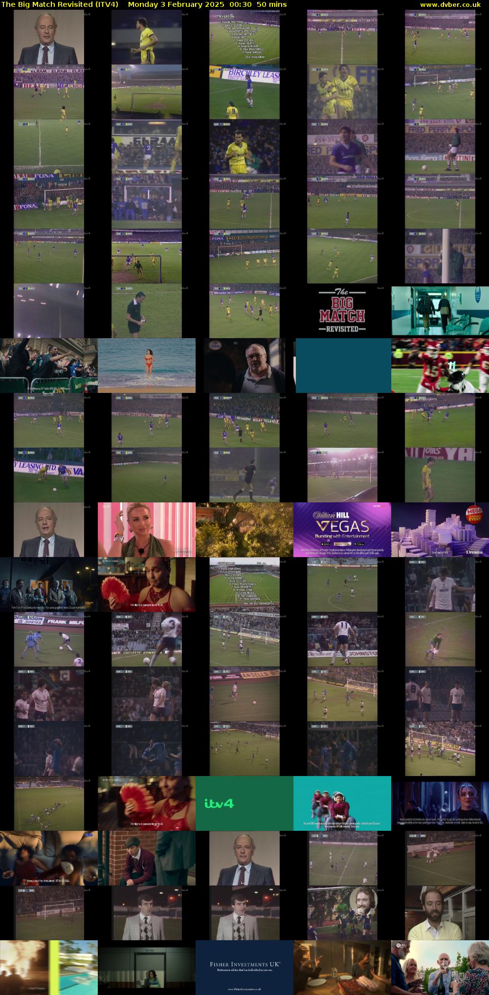 The Big Match Revisited (ITV4) Monday 3 February 2025 00:30 - 01:20