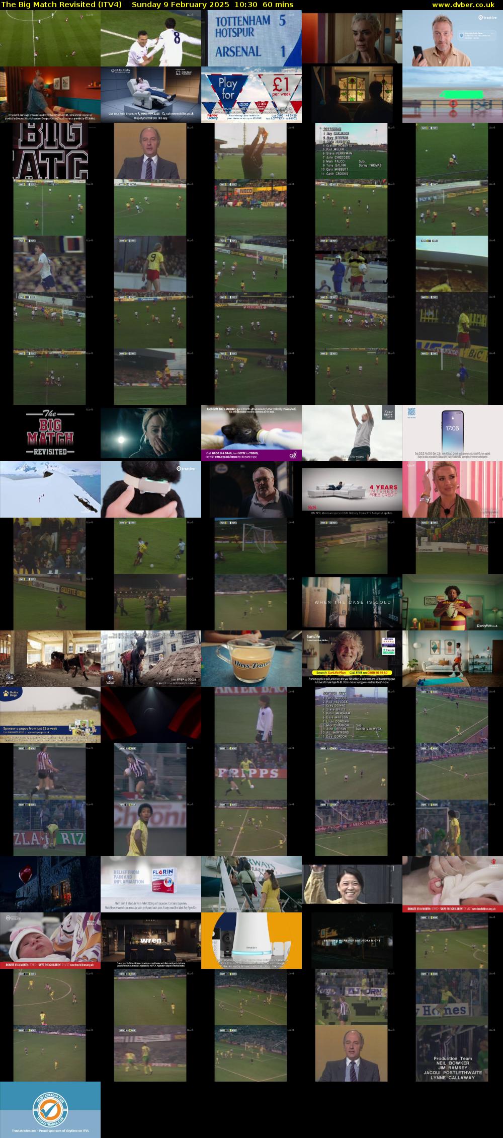 The Big Match Revisited (ITV4) Sunday 9 February 2025 10:30 - 11:30