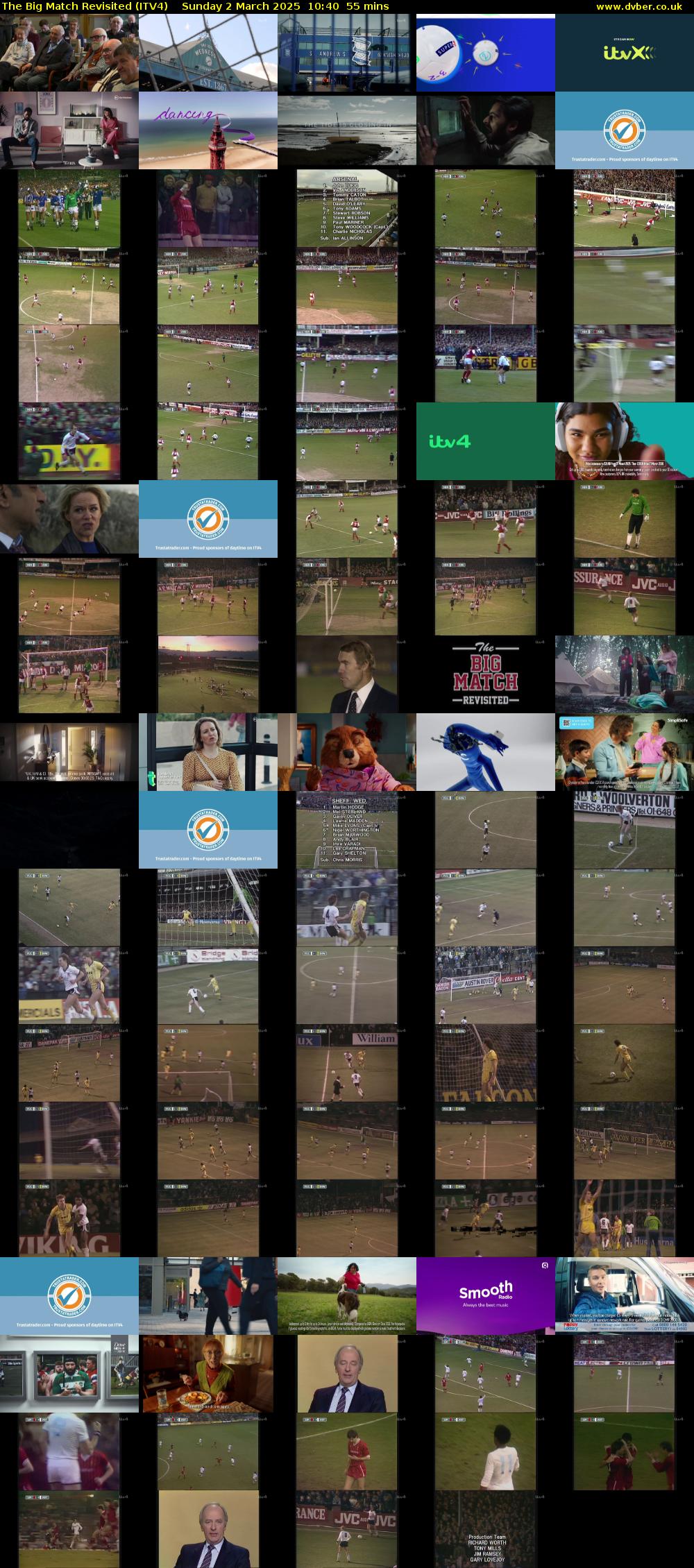 The Big Match Revisited (ITV4) Sunday 2 March 2025 10:40 - 11:35