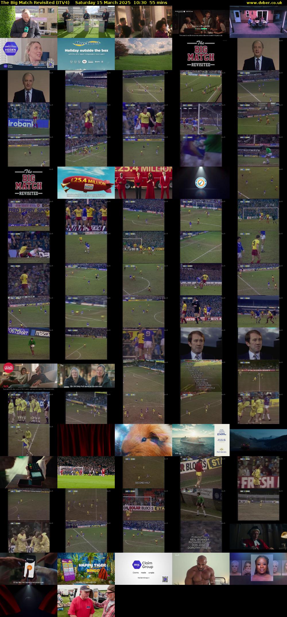 The Big Match Revisited (ITV4) Saturday 15 March 2025 10:30 - 11:25