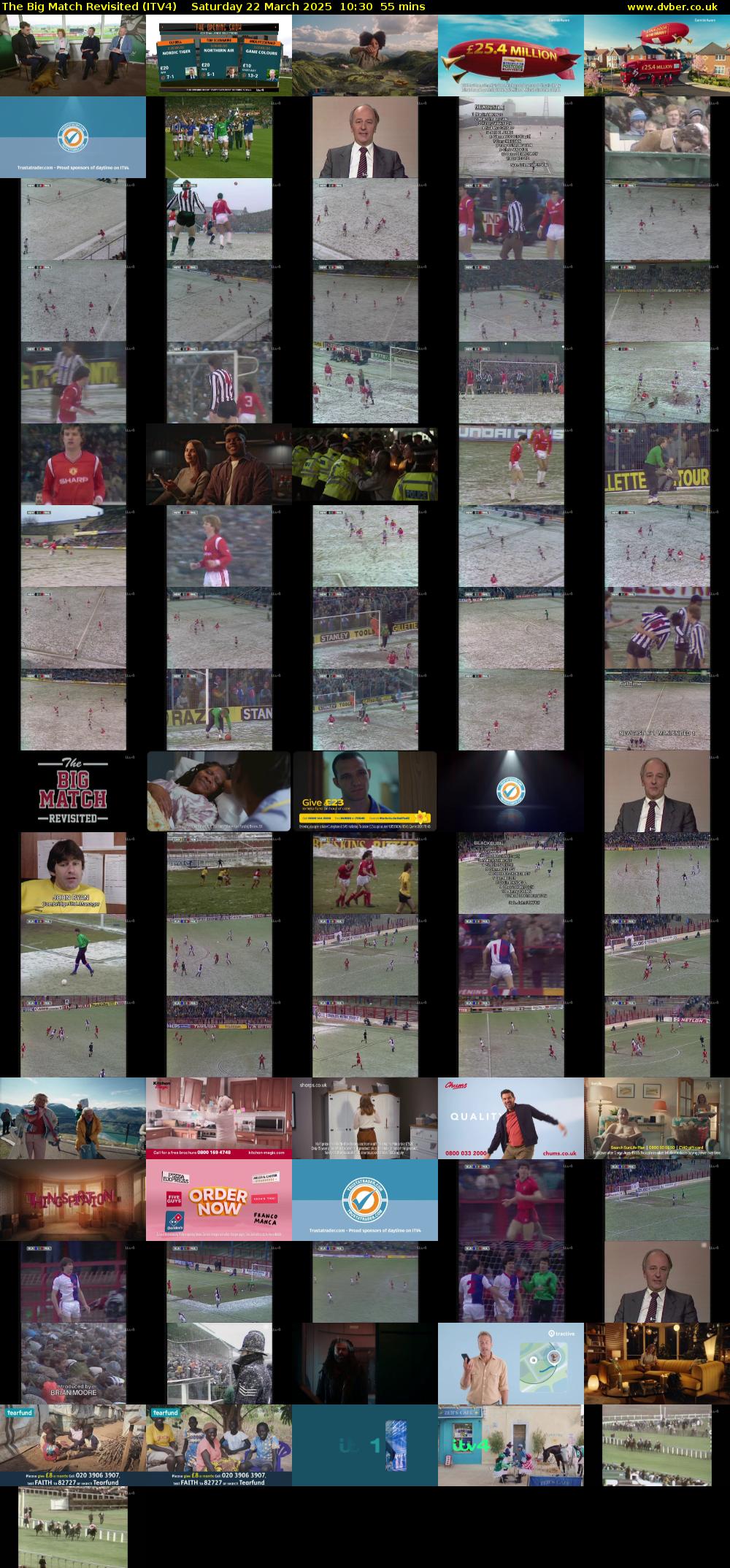 The Big Match Revisited (ITV4) Saturday 22 March 2025 10:30 - 11:25