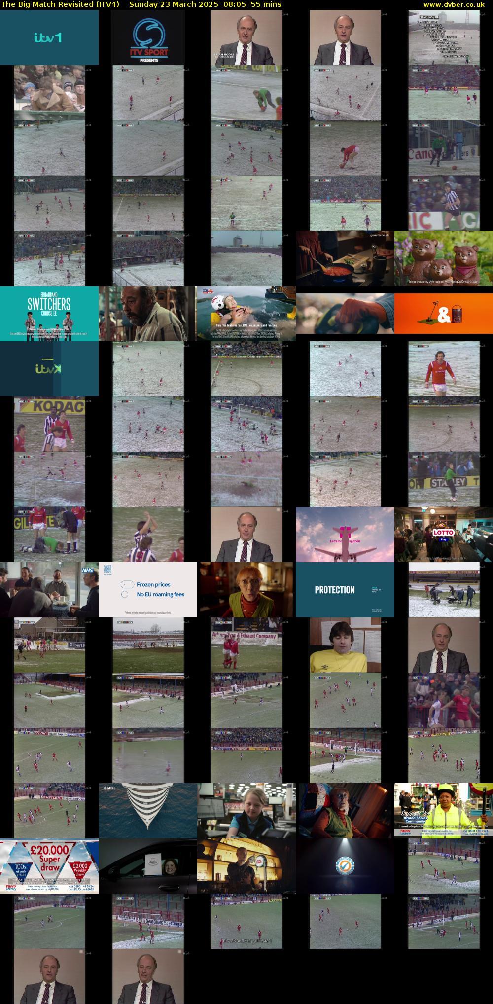 The Big Match Revisited (ITV4) Sunday 23 March 2025 08:05 - 09:00