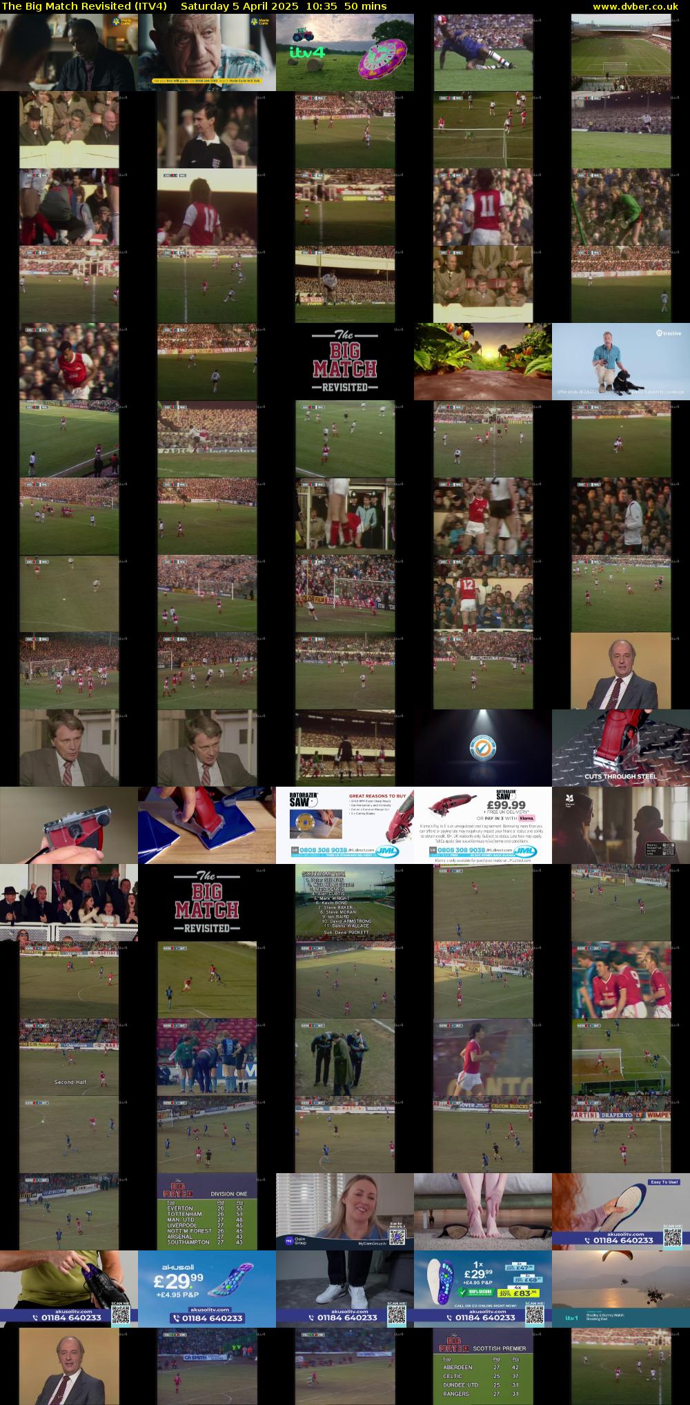 The Big Match Revisited (ITV4) Saturday 5 April 2025 10:35 - 11:25