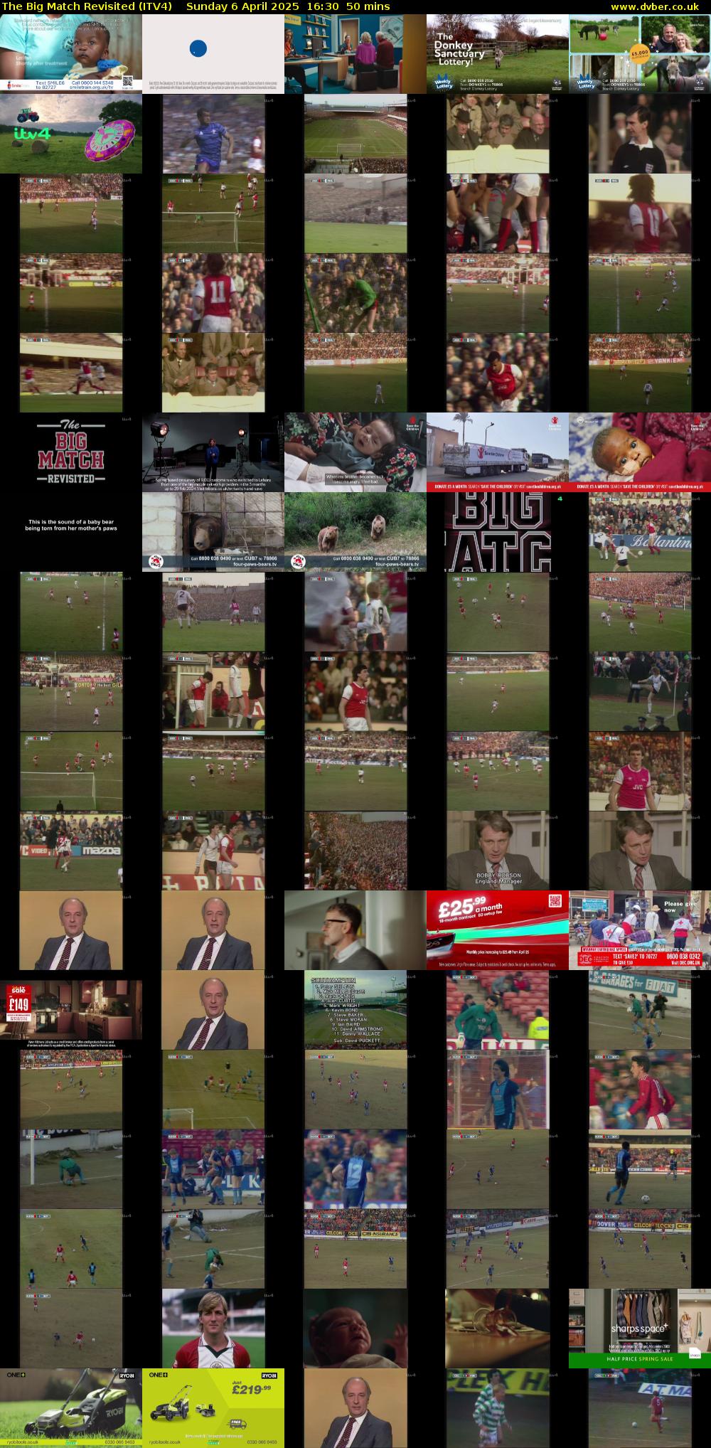 The Big Match Revisited (ITV4) Sunday 6 April 2025 16:30 - 17:20