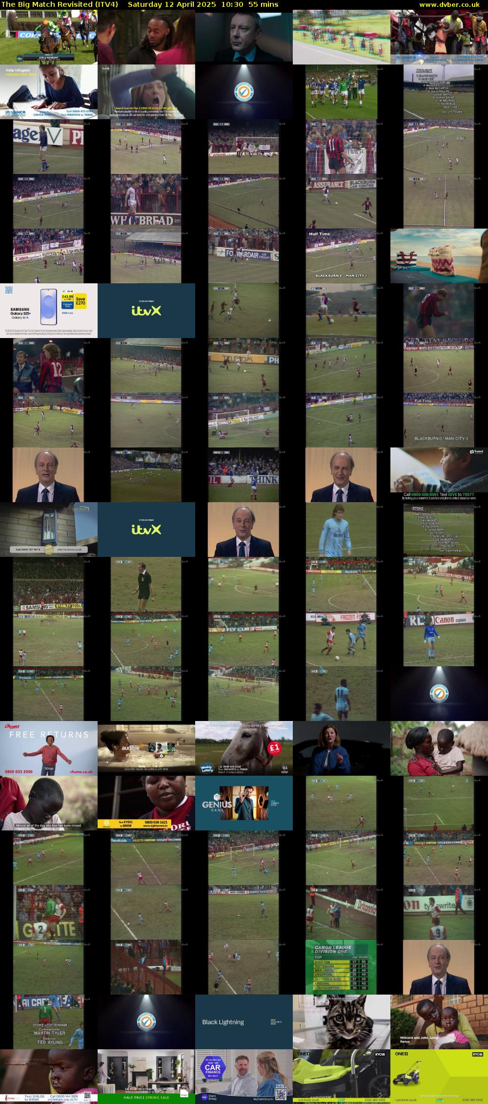 The Big Match Revisited (ITV4) Saturday 12 April 2025 10:30 - 11:25