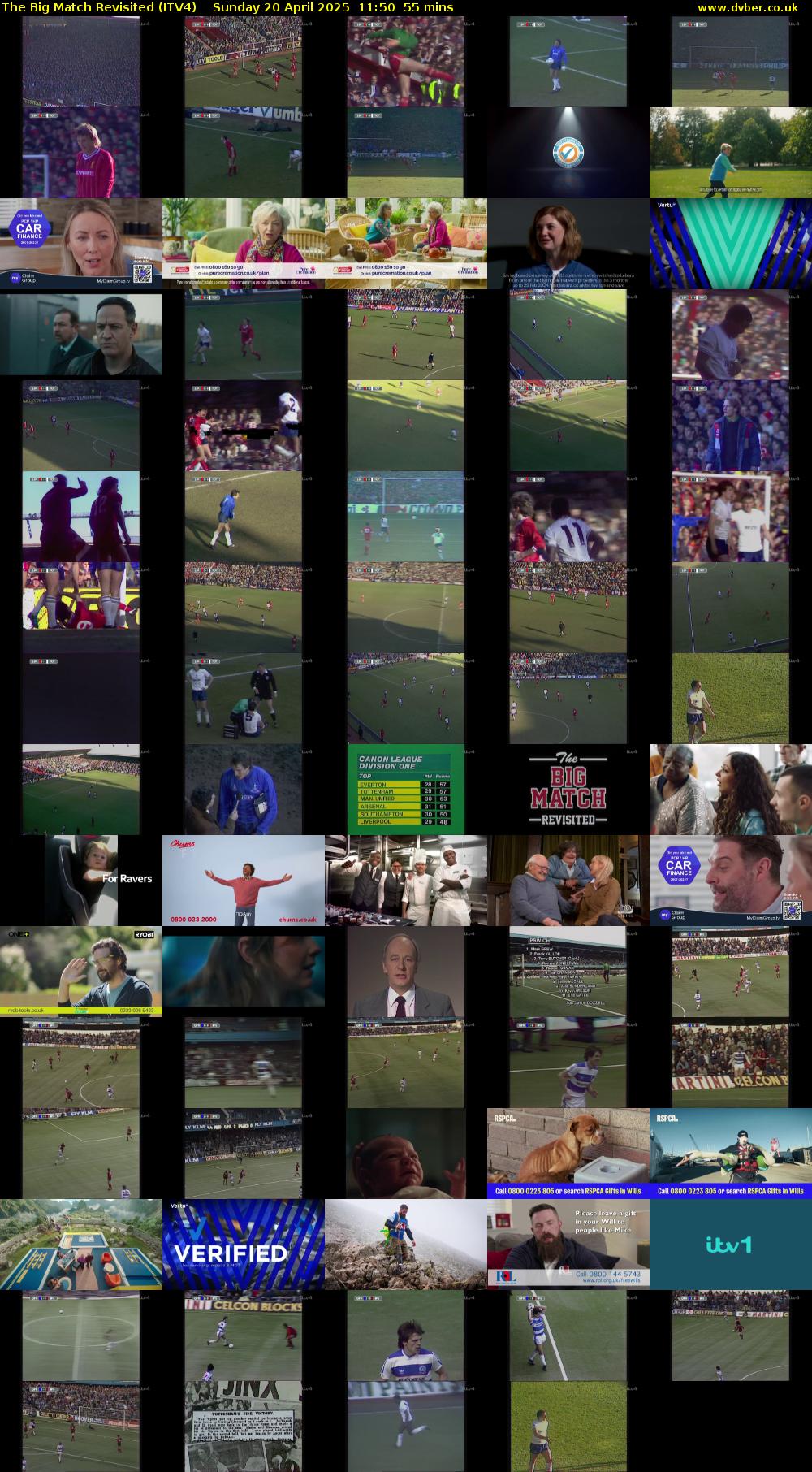 The Big Match Revisited (ITV4) Sunday 20 April 2025 11:50 - 12:45