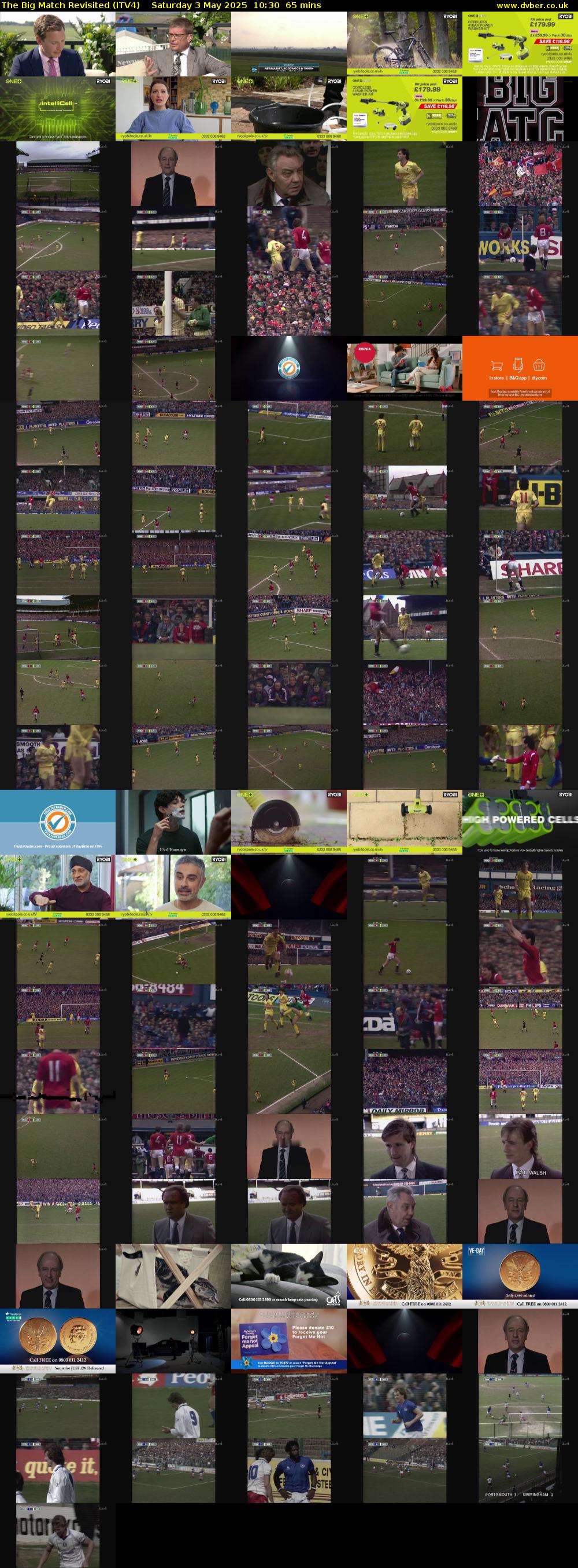 The Big Match Revisited (ITV4) Saturday 3 May 2025 10:30 - 11:35