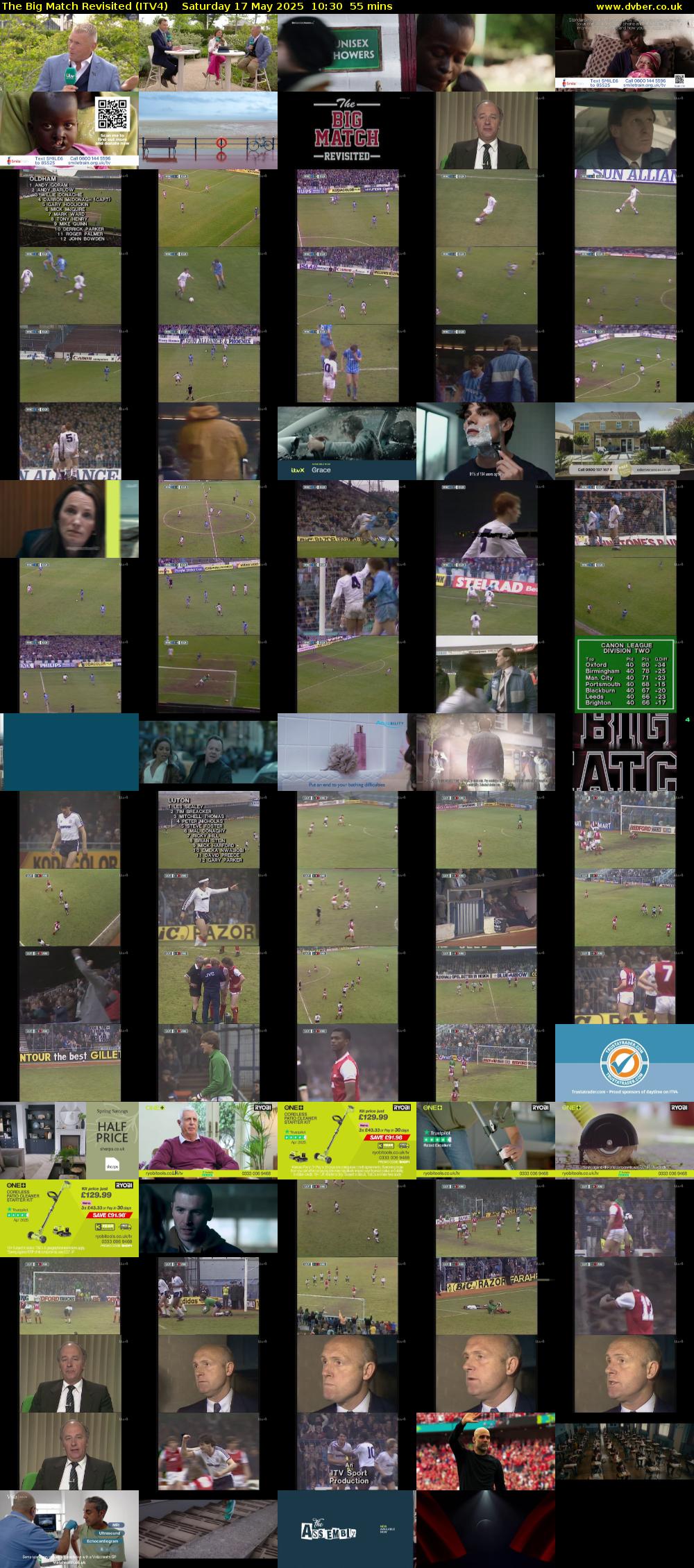 The Big Match Revisited (ITV4) Saturday 17 May 2025 10:30 - 11:25