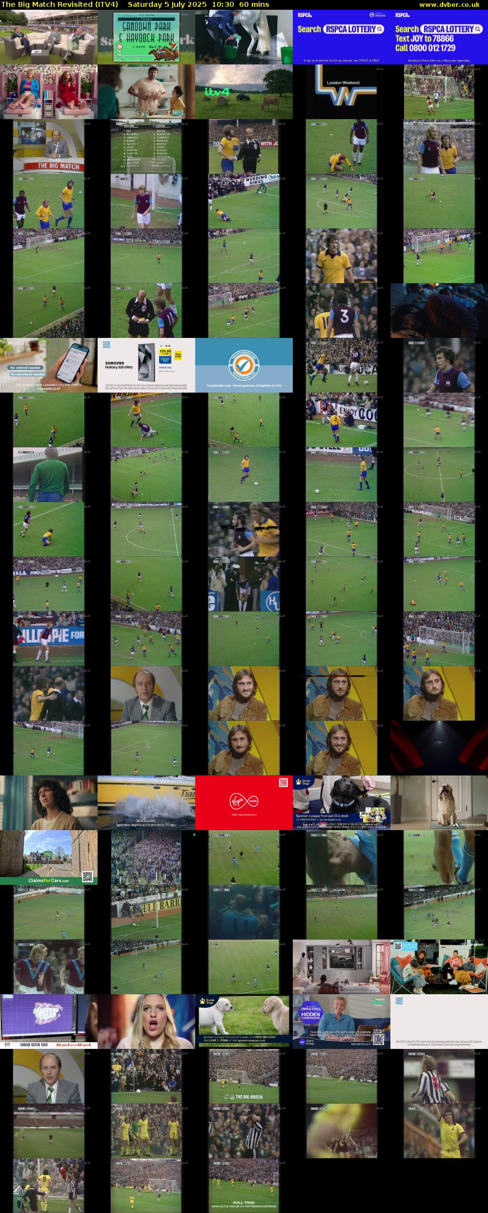 The Big Match Revisited (ITV4) Saturday 5 July 2025 10:30 - 11:30