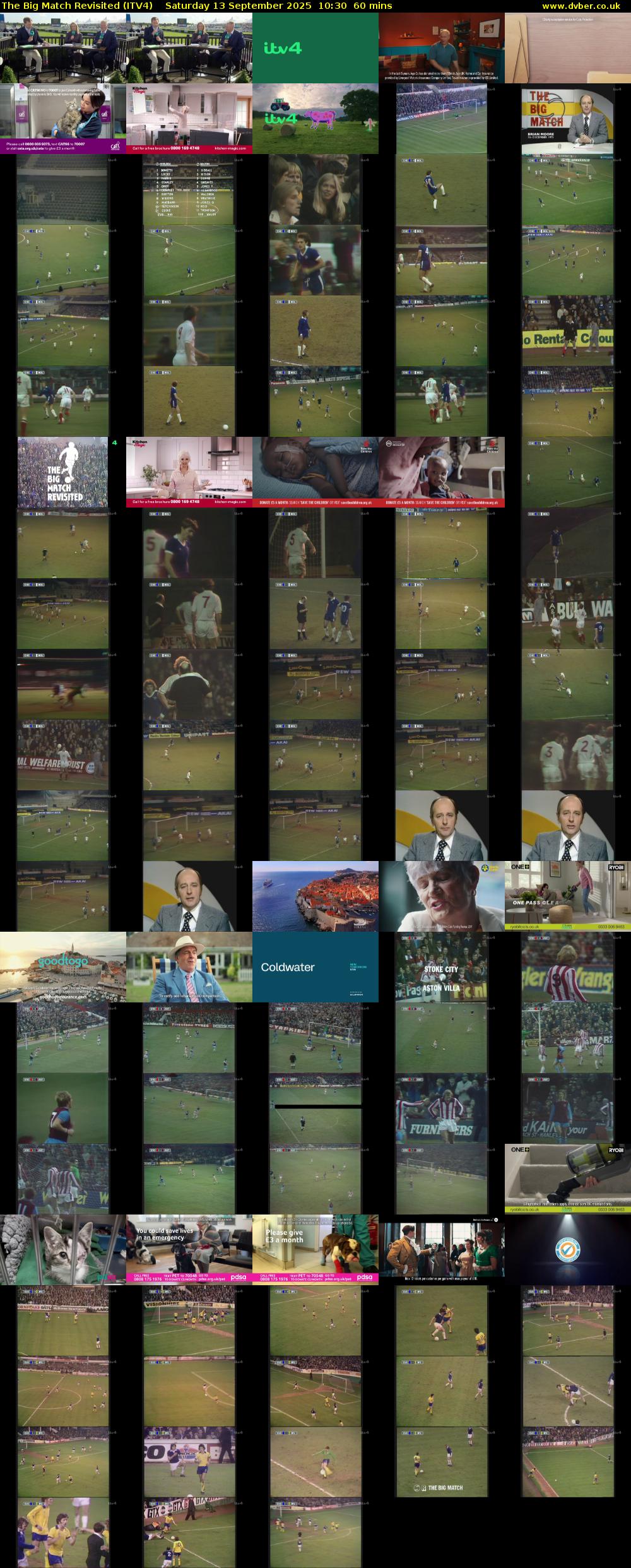 The Big Match Revisited (ITV4) Saturday 13 September 2025 10:30 - 11:30