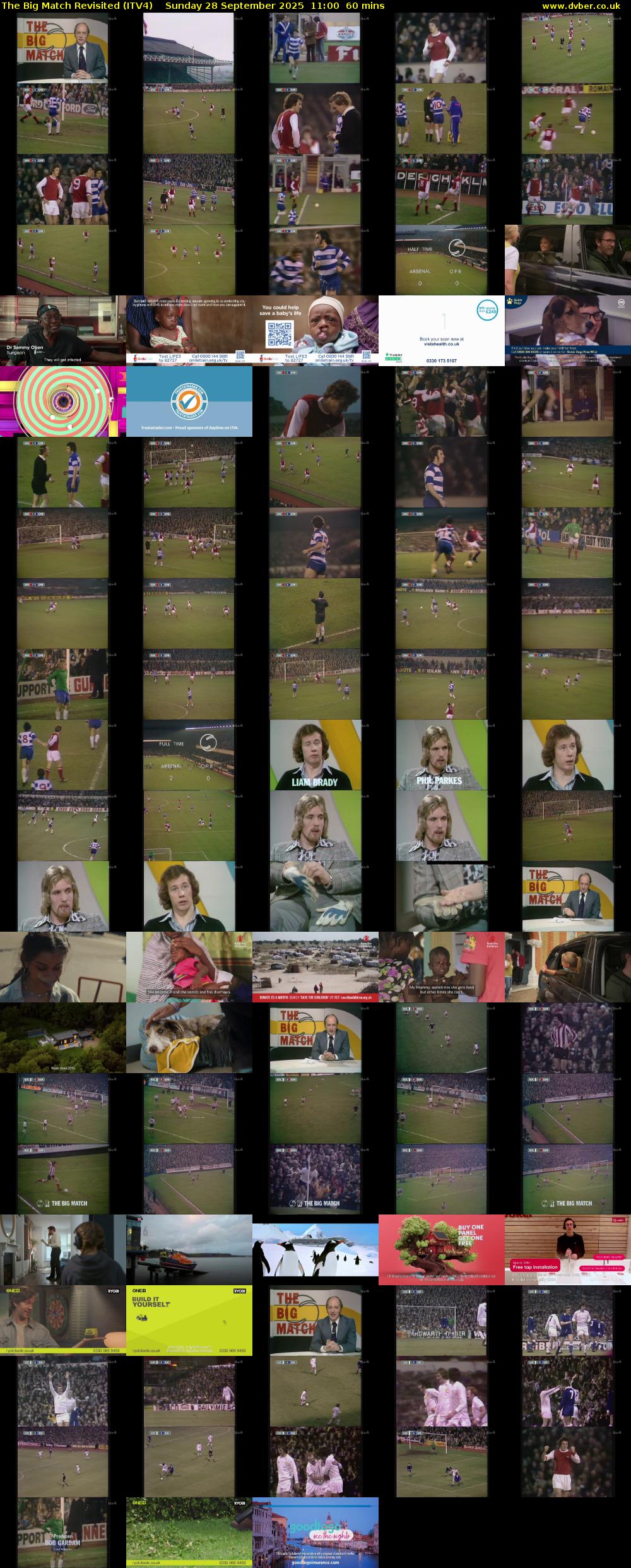 The Big Match Revisited (ITV4) Sunday 28 September 2025 11:00 - 12:00