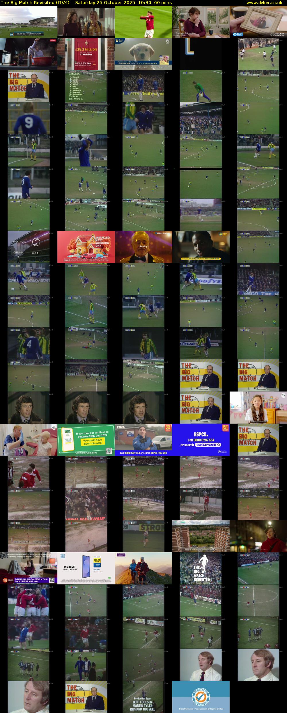 The Big Match Revisited (ITV4) Saturday 25 October 2025 10:30 - 11:30