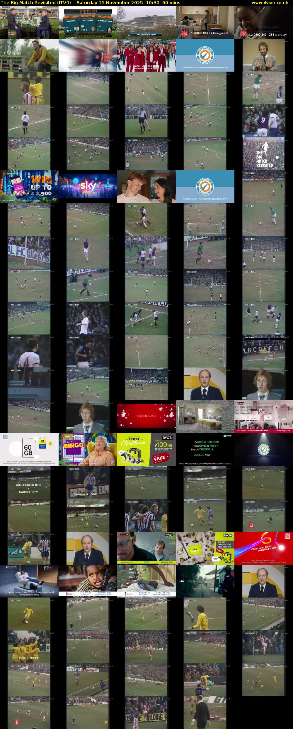 The Big Match Revisited (ITV4) Saturday 15 November 2025 10:30 - 11:30