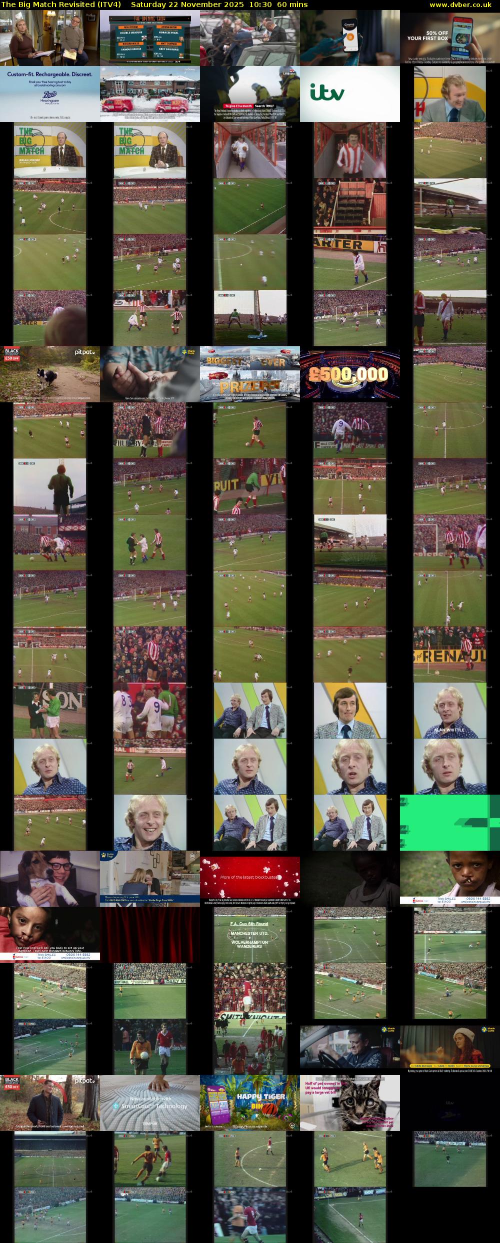 The Big Match Revisited (ITV4) Saturday 22 November 2025 10:30 - 11:30