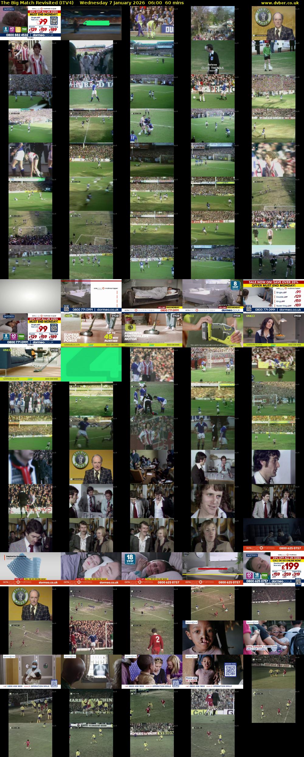 The Big Match Revisited (ITV4) Wednesday 7 January 2026 06:00 - 07:00