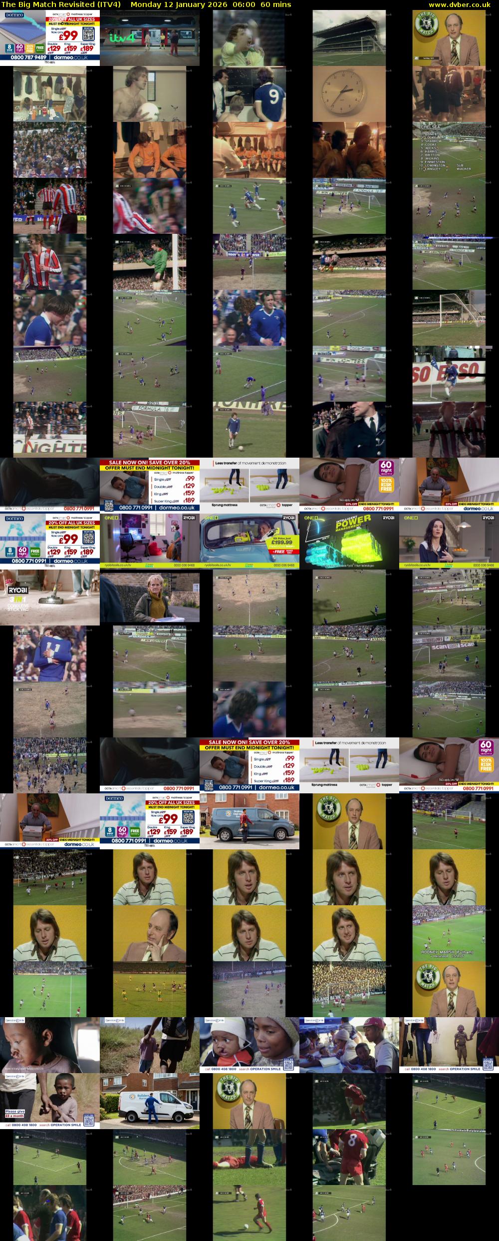 The Big Match Revisited (ITV4) Monday 12 January 2026 06:00 - 07:00