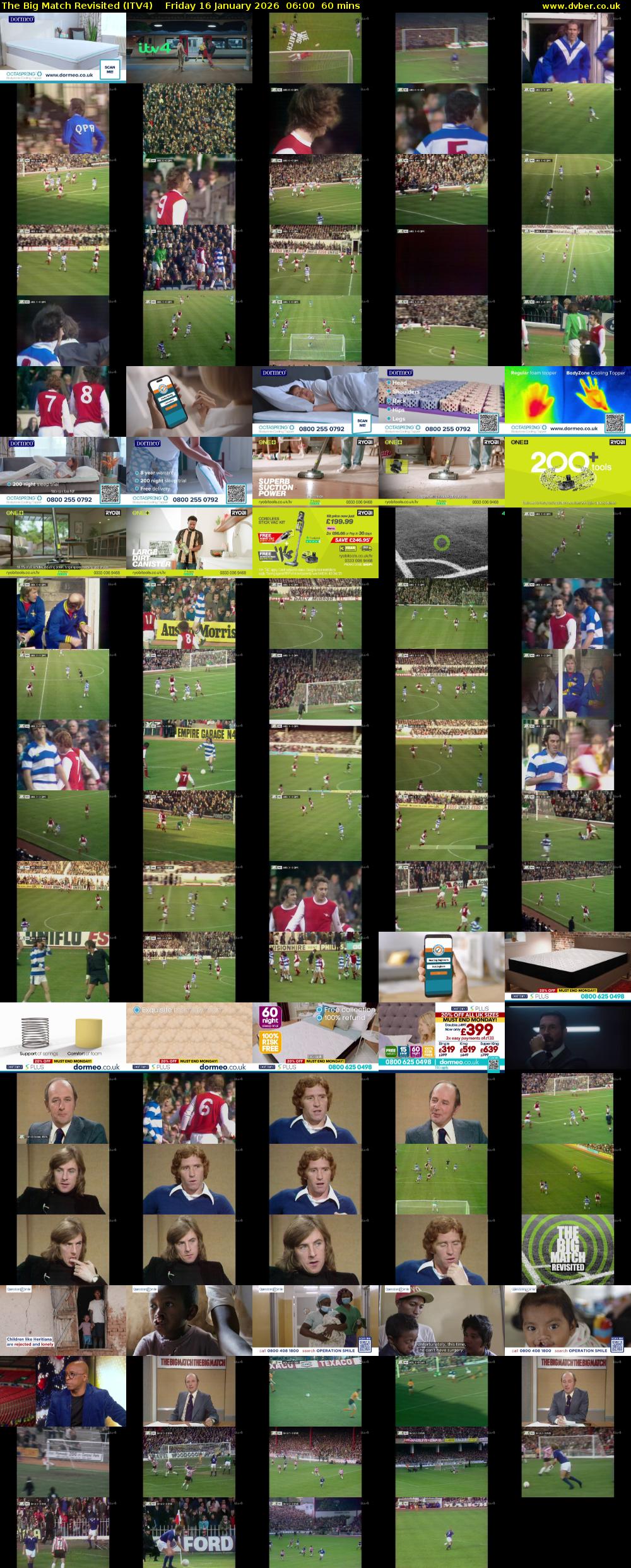 The Big Match Revisited (ITV4) Friday 16 January 2026 06:00 - 07:00