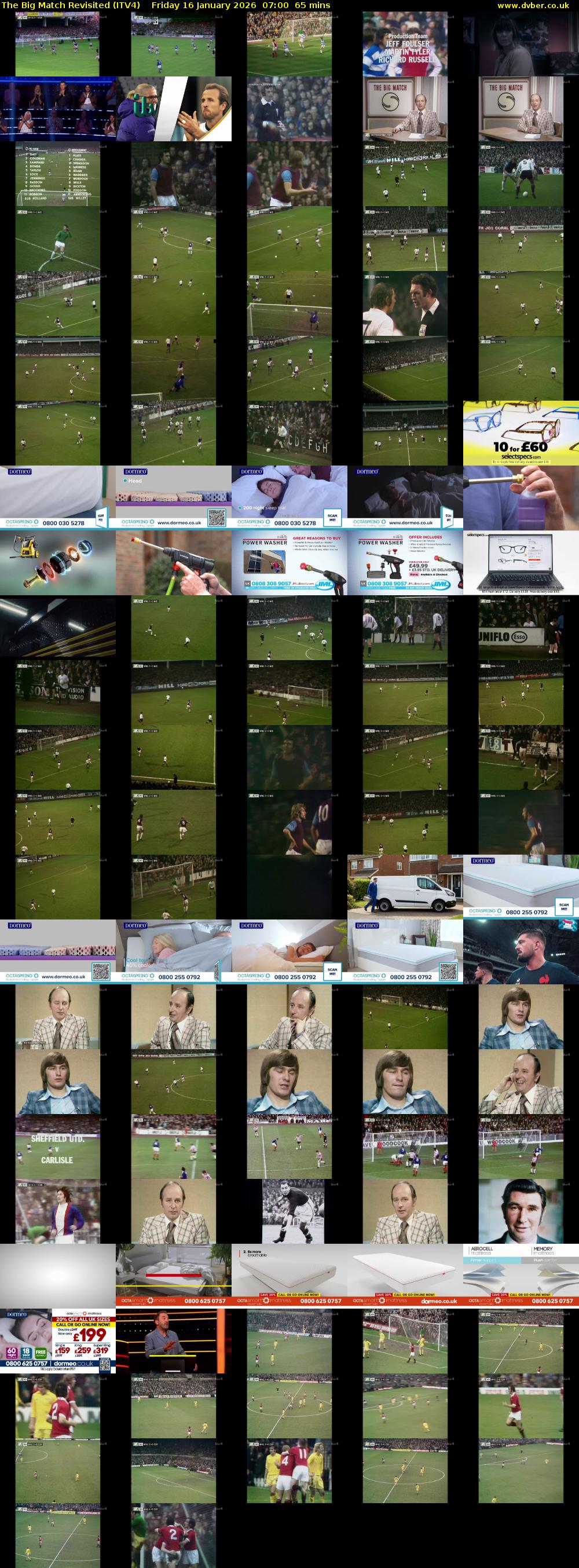 The Big Match Revisited (ITV4) Friday 16 January 2026 07:00 - 08:05