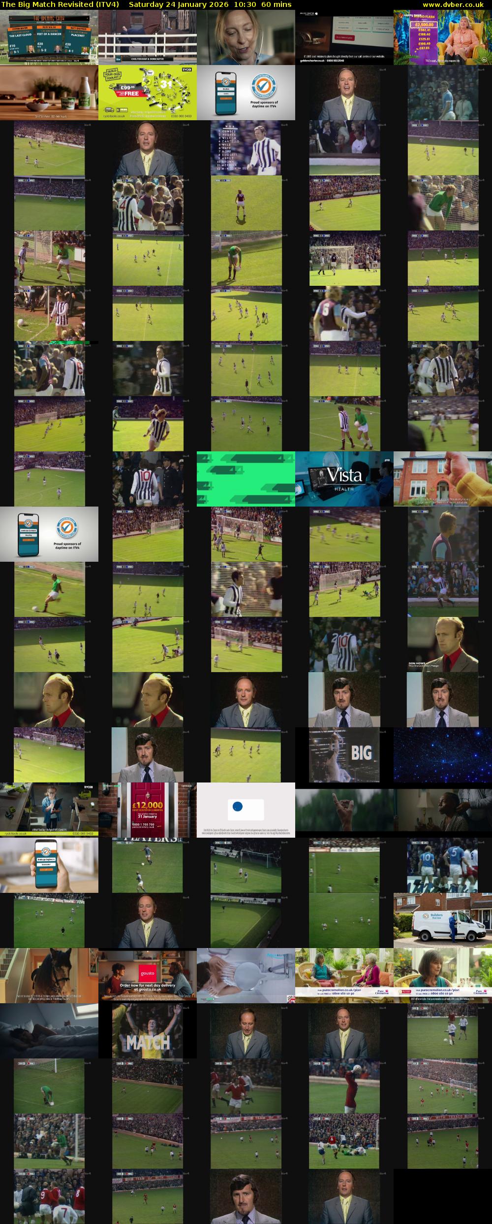 The Big Match Revisited (ITV4) Saturday 24 January 2026 10:30 - 11:30
