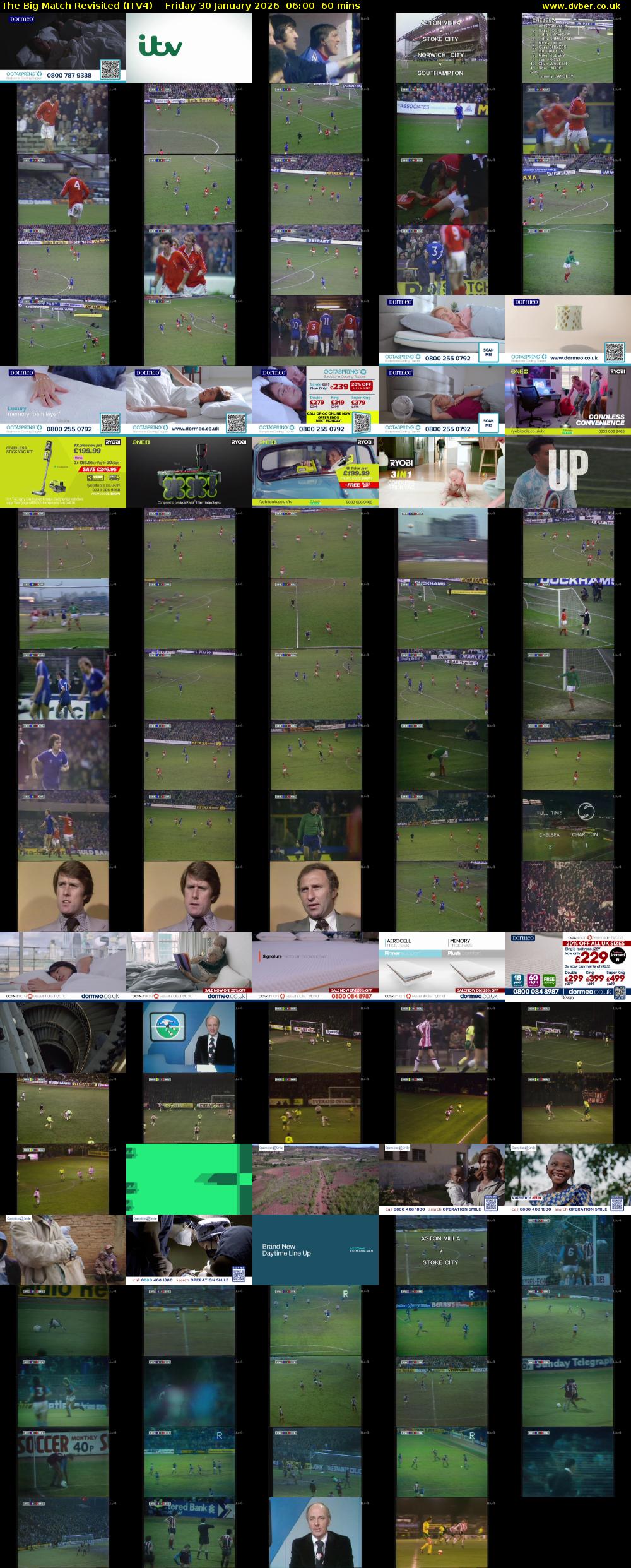 The Big Match Revisited (ITV4) Friday 30 January 2026 06:00 - 07:00