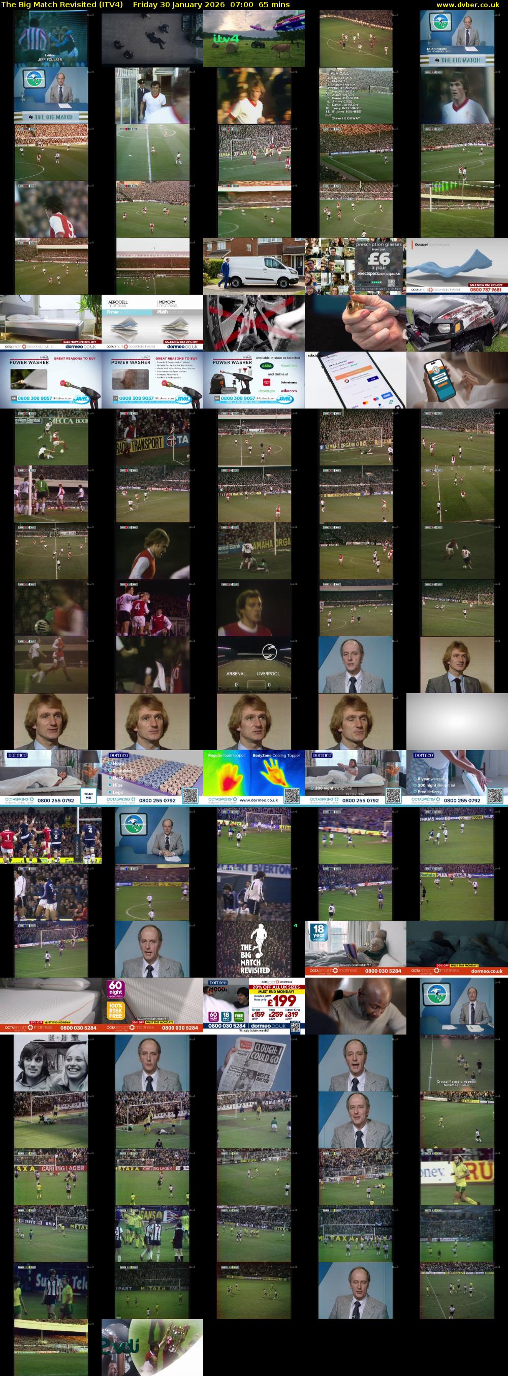 The Big Match Revisited (ITV4) Friday 30 January 2026 07:00 - 08:05