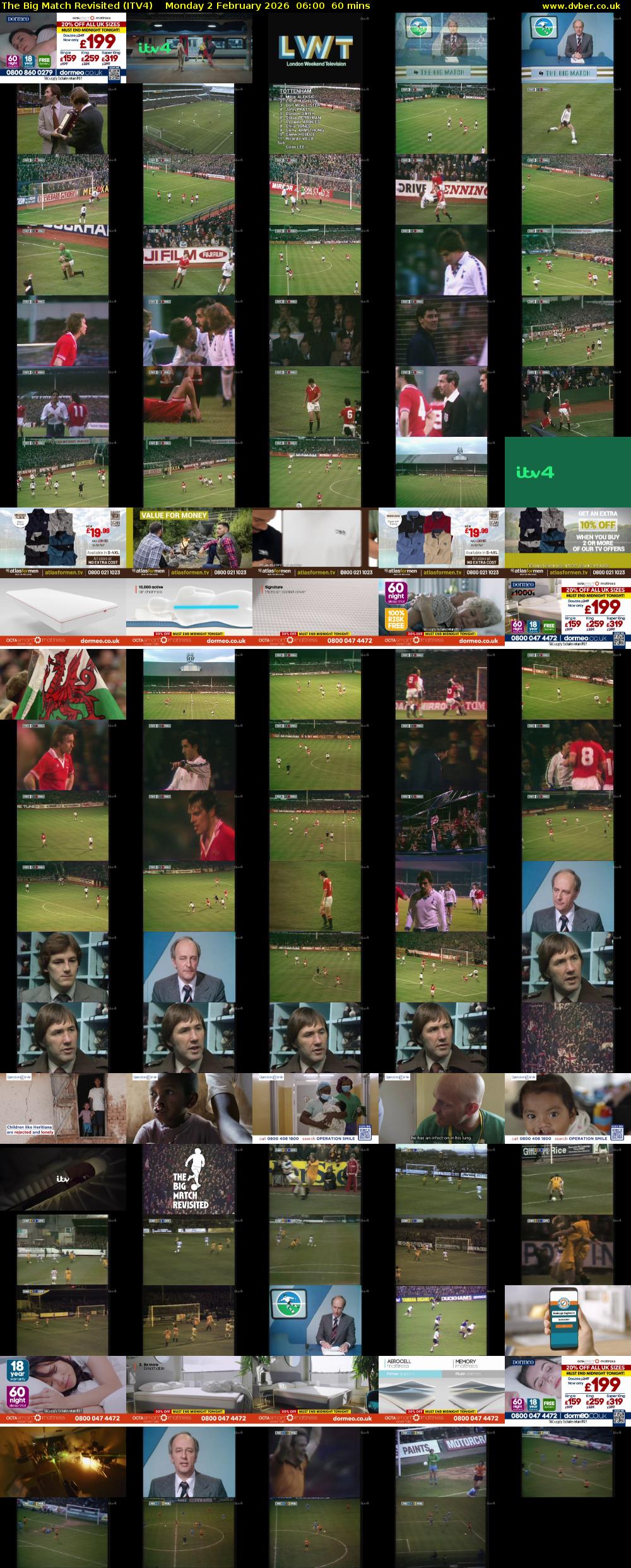 The Big Match Revisited (ITV4) Monday 2 February 2026 06:00 - 07:00