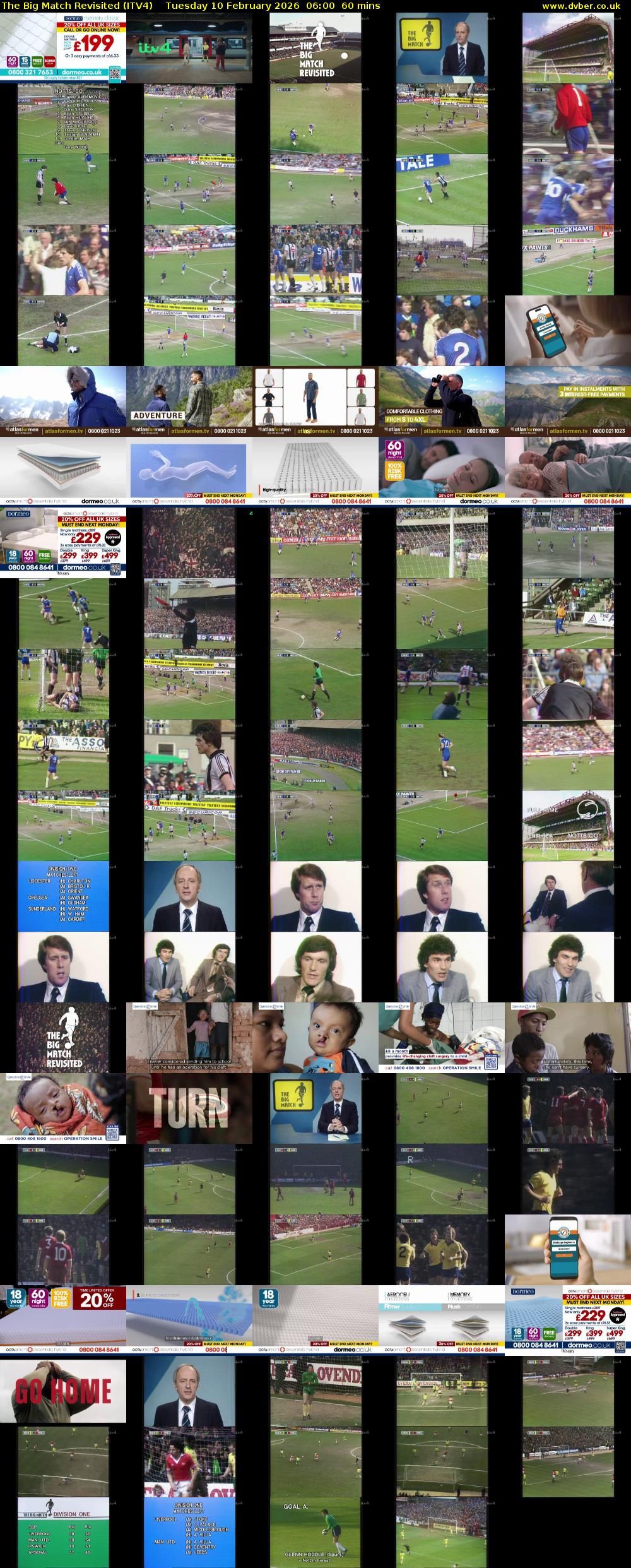 The Big Match Revisited (ITV4) Tuesday 10 February 2026 06:00 - 07:00